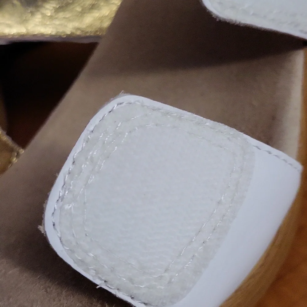 Alegria 8 8.5 Or 38 Embroidered White Sandals With Velcro - Picture 13 of 17